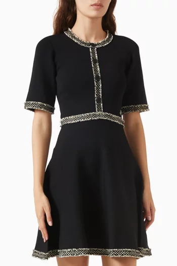 Bouclé Detail Mini Dress