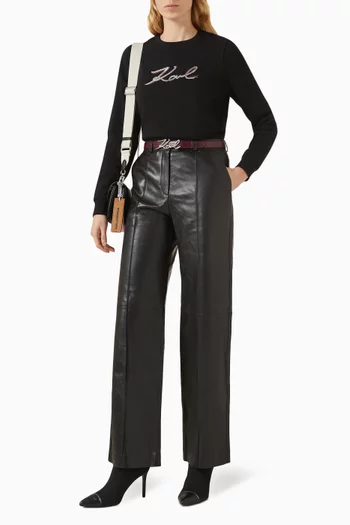 Sequin Signature Sweatshirt in Cotton-blend