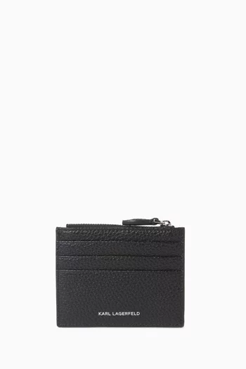 Ikon Cardholder in Pebbled Leather
