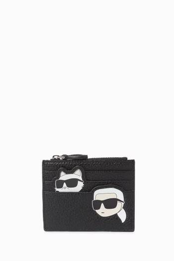 Ikon Cardholder in Pebbled Leather