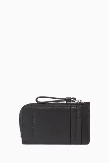 K/Circle Zip Cardholder in Leather