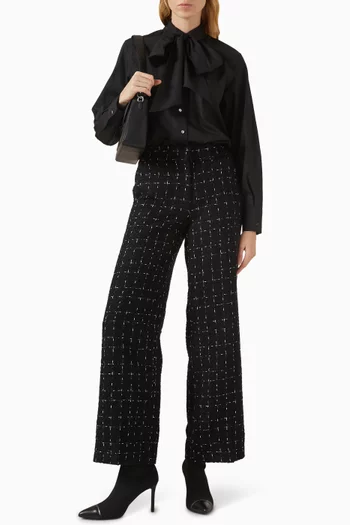 بلوزة ريترو بعقدة قطن عضوي