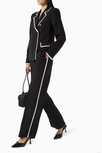 Contrast Trim Pants in Viscose