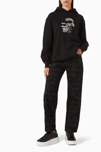 Ikon Sequin-embellished Logo Hoodie
