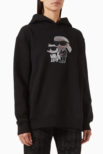 Ikon Sequin-embellished Logo Hoodie