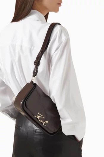 K/Signature Naplak Shoulder Bag in Leather