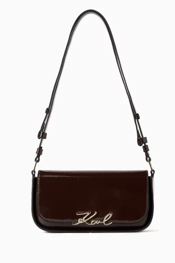 K/Signature Naplak Shoulder Bag in Leather