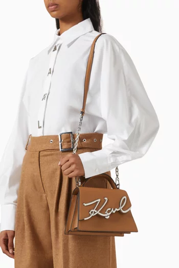 K/Signature 2.0 Crossbody Bag in Leather