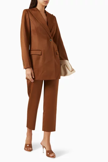 Juliette Tapered Cropped Pants in Wool-blend