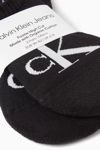 طقم جوارب بشعار الماركة منسوجة، زوجان