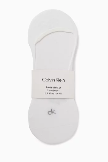 Logo No-show Socks in Cotton-blend, Set of 3