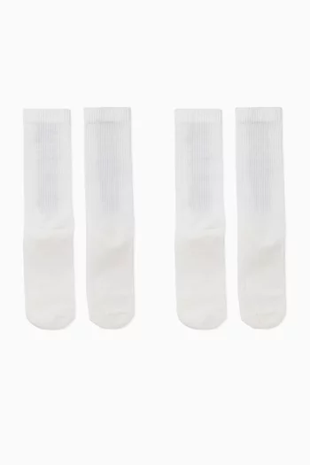 Logo Socks in Cotton-blend, Set of 2
