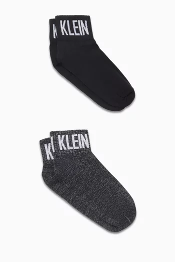 Logo Socks in Cotton-blend, Set of 2
