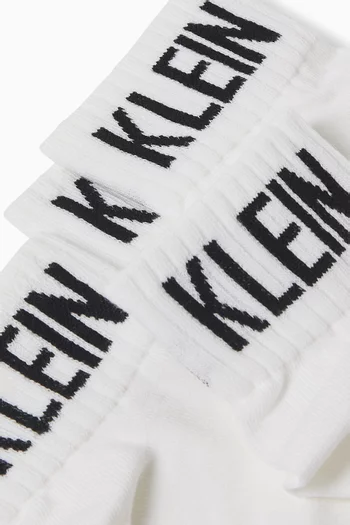 Logo Socks in Cotton-blend, Set of 2