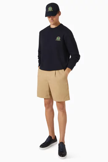 Tennis Badge Sweatshirt in Cotton Loopback