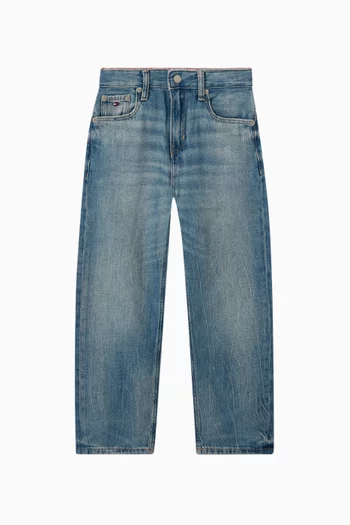 Vintage Wash Skater Jeans in Denim