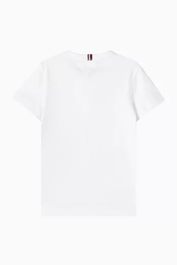 Embroidered Logo T-shirt in Cotton