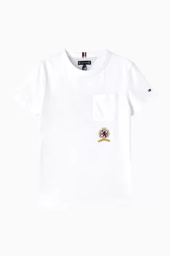 Embroidered Logo T-shirt in Cotton