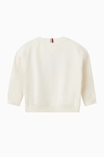 Varsity Logo-print Sweatshirt in Brushed Fleece