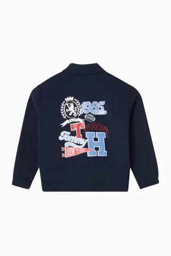 Varsity Multi-badge Logo Jacket in Cotton