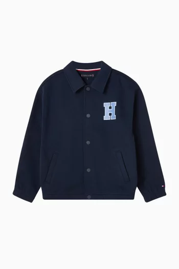 Varsity Multi-badge Logo Jacket in Cotton