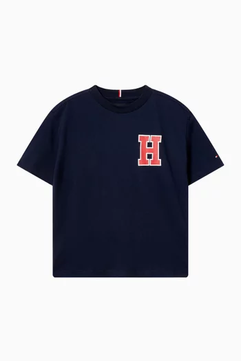 Varsity Logo-print T-shirt in Cotton