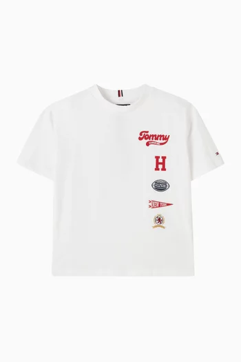 Varsity Multi-badge T-shirt in Cotton-jersey