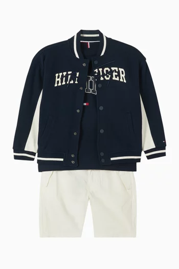 Varsity Logo T-shirt in Cotton