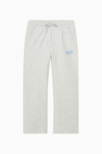 Varsity Flock Logo Wide Leg Sweatpants