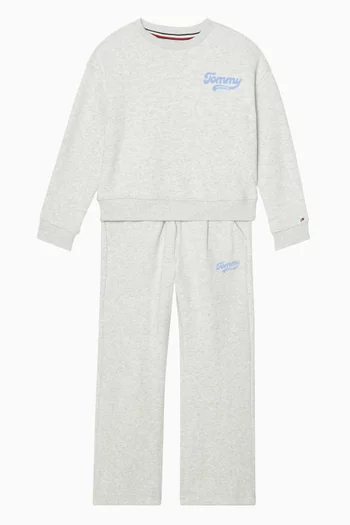 Varsity Flock Logo Relaxed Sweatshirt