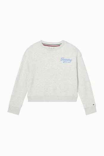 Varsity Flock Logo Relaxed Sweatshirt