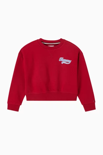 Varsity Flock Logo Relaxed Sweatshirt