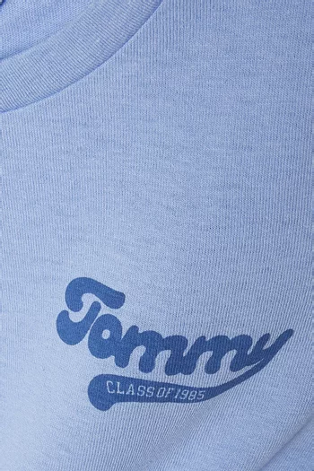 Varsity Flock Logo Slim T-shirt in Cotton