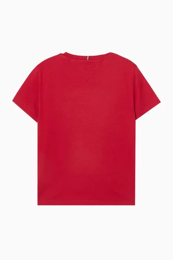 Varsity Sateen T-shirt in Cotton