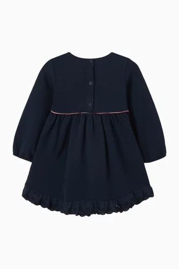 فستان بشريط دانتيل قطن جيرسيه