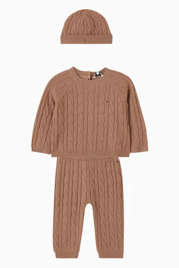 Cable Knit 3-piece Gift Set