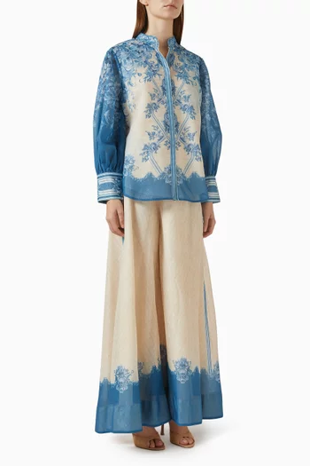 قميص لوناريا بطبعة لوركس وكتان