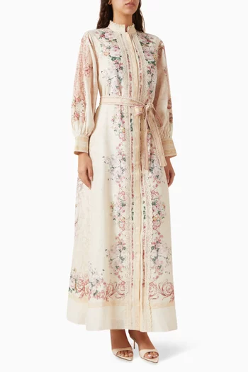 Vivienne Belted Dress in Linen
