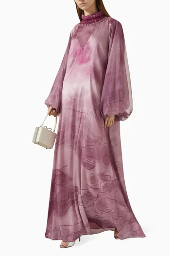 Floral-print Kaftan