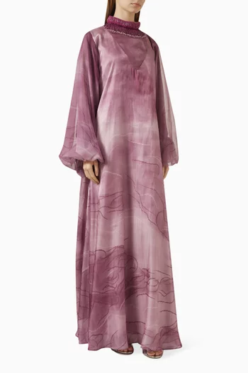 Floral-print Kaftan