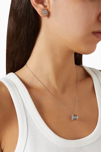 طقم قلادة وأقراط ميلر مرصع بأحجار بافيه