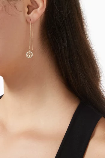 أقراط ميلر بتصميم سلسلة متدلية مرصعة بكريستال بافيه