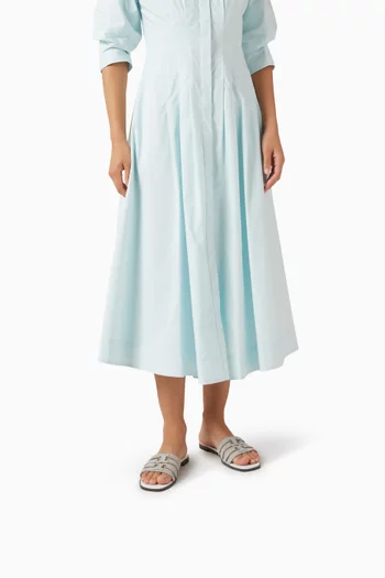 Ines Cage Slide Sandals in Leather