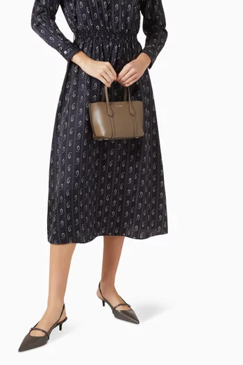 Mini Perry Zip Tote Bag in Leather