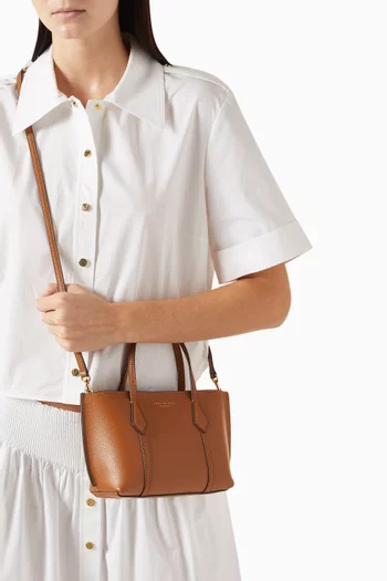 Mini Perry Zip Tote Bag in Leather