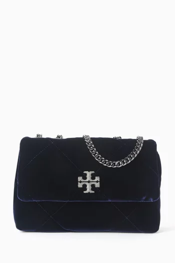 Small Kira Pavé Convertible Shoulder Bag in Velvet
