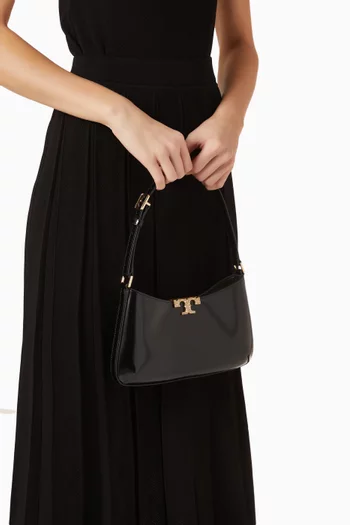 Eleanor Pave Slim Shoulder Bag in Leather