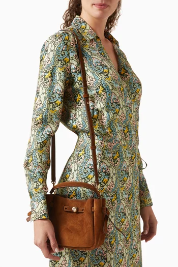 Romy Mini Bucket Bag in Suede