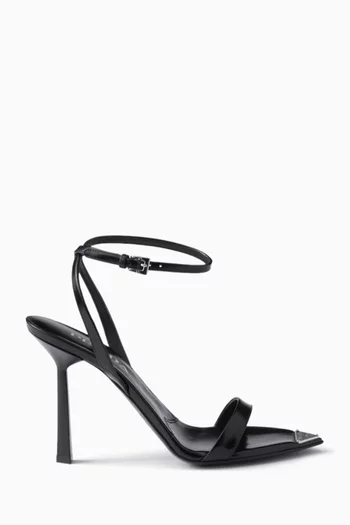 Triangle Logo 100 Sandals in Leather