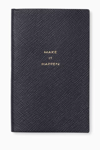 دفتر ملاحظات للجيب بطبعة Make It Happen جلد باناما